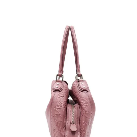 Edie Shoulder Bag with Tea Rose Tooling Mauve